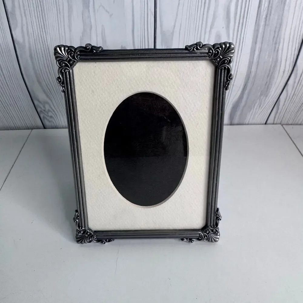 Vintage Pewter Ornate Decorative Photo Frame 5x7